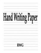 Rwg - Hand Writing Paper