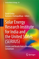 Chattopadhyay, Chattopadhyay, Kamanio Chattopadhyay, Davi Ginley, David Ginley - Solar Energy Research Institute for India and the United States (SERIIUS)