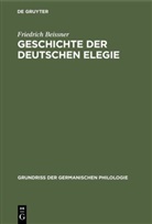 Friedrich Beissner - Geschichte der deutschen Elegie