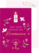 Nora Paehl - Grußkarte - Alle guten Wünsche zur Kommunion (beere)