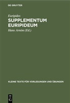 Euripides, Han Arnim, Hans Arnim - Supplementum Euripideum