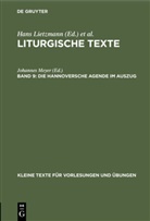 Evangelisch-Lutherische Kirche Im Königreich Sachsen, Hans Lietzmann, Johanne Meyer, Johannes Meyer - Liturgische Texte - Band 9: Die Hannoversche Agende im Auszug
