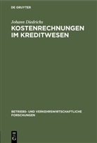 Johann Diedrichs - Kostenrechnungen im Kreditwesen