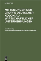 Ernst Fickendey - Mitteilungen der Gruppe Deutscher Kolonialwirtschaftlicher Unternehmungen - Band 4: Eingeborenenkultur und Plantage
