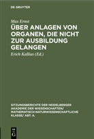 Max Ernst, Eric Kallius, Erich Kallius - Über Anlagen von Organen, die nicht zur Ausbildung gelangen