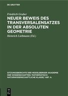 Friedrich Gruber, Heinric Liebmann, Heinrich Liebmann - Neuer Beweis des Transversalensatzes in der absoluten Geometrie