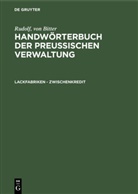 Rudolf Bitter, Rudolf von Bitter, Bil Drews, Bill Drews, Hoffmann, Hoffmann... - Rudolf, von Bitter: Handwörterbuch der Preußischen Verwaltung: Lackfabriken - Zwischenkredit