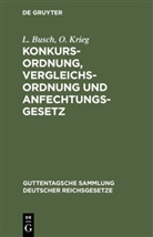 L. Busch, O. Krieg, Loui Busch, Louis Busch, Otto Krieg - Konkursordnung, Vergleichsordnung und Anfechtungsgesetz