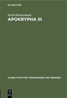 Erich Klostermann - Apokrypha III