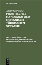Adolf Wahrmund - Adolf Wahrmund: Praktisches Handbuch der osmanisch-türkischen Sprache - Teil 3: Schlüssel zum Praktischen Handbuch der osmanisch-türkischen Sprache