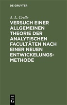 A. L. Crelle, August Leopold Crelle - Versuch einer allgemeinen Theorie der analytischen Facultäten nach einer neuen Entwickelungs-Methode