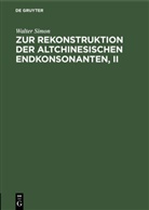 Walter Simon - Zur Rekonstruktion der altchinesischen Endkonsonanten, II