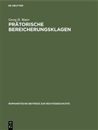 Georg H Maier, Georg H. Maier - Prätorische Bereicherungsklagen