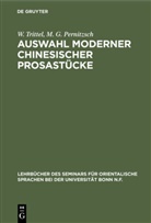 M G Pernitzsch, M. G. Pernitzsch, Trittel, W Trittel, W. Trittel - Auswahl moderner chinesischer Prosastücke