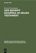 Heinrich Seesemann - Der Begriff Koin nia im Neuen Testament