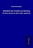 Franz Hartmann - Weisheit des Orients von Kerning