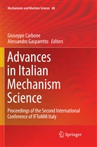 Giusepp Carbone, Giuseppe Carbone, Gasparetto, Gasparetto, Alessandro Gasparetto - Advances in Italian Mechanism Science