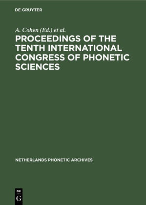 M. P. R. van den Broecke,  Cohen, A Cohen, A. Cohen,  P R van den Broecke,  P R van den Broecke - Proceedings of the Tenth International Congress of Phonetic Sciences