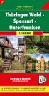 Freytag-Berndt und Artaria KG, Freytag-Bernd und Artaria KG, Freytag-Berndt und Artaria KG - Thüringer Wald - Spessart - Unterfranken, Autokarte 1:150.000, Blatt 7
