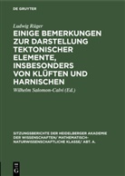 Ludwig Rüger, Wilhelm Salomon-Calvi - Einige Bemerkungen zur Darstellung tektonischer Elemente, insbesonders von Klüften und Harnischen