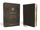 Zondervan, Zondervan - NRSV, Single-Column Reference Bible, Premium Goatskin Leather, Black, Premier Collection, Art Gilded Edges, Comfort Print