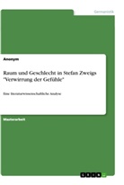 Anonym - Raum und Geschlecht in Stefan Zweigs "Verwirrung der Gefühle"