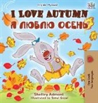 Shelley Admont, Kidkiddos Books - I Love Autumn (English Russian Bilingual Book)