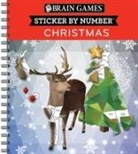 Brain Games, New Seasons, Publications International Ltd, Publications International Ltd - Brain Games - Sticker by Number: Christmas (28 Images to Sticker - Reindeer Cover)