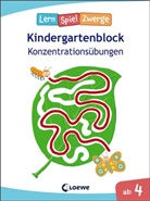 Christine Thau, Loewe Lernen und Rätseln - LernSpielZwerge Kindergartenblock - Konzentrationsübungen