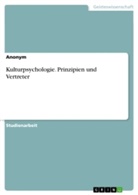 Anonym, Anonymous - Kulturpsychologie. Prinzipien und Vertreter