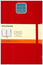 Moleskine - Moleskine classic, Notizbuch Erweitert Large/A5 Liniert, Scharlachrot