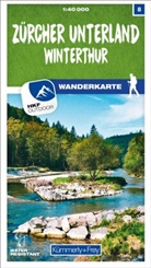 Hallwag Kümmerly+Frey AG, Hallwa Kümmerly+Frey AG, Hallwag Kümmerly+Frey AG - Kümmerly+Frey Wanderkarte 8 Zürcher Unterland 1:40.000