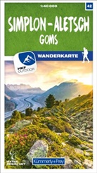 Hallwag Kümmerly+Frey AG, Hallwa Kümmerly+Frey AG, Hallwag Kümmerly+Frey AG - Kümmerly+Frey Wanderkarte 42 Simplon, Aletsch 1:40.000