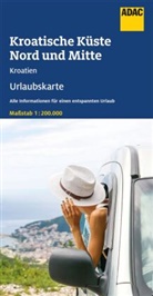 ADAC Urlaubskarte Kroatische Küste, Nord und Mitte 1:200.000
