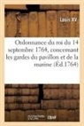Louis XV - Ordonnance du roi du 14 septembre