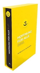 Bibelausgaben-Hoffnung für alle, Fonti - Brunnen Basel, Fontis - Brunnen Basel, Biblica Inc, In Biblica Inc, Inc Biblica Inc... - Hoffnung für alle. Die Bibel - "Black Hope Geschenkbibel" - Großformat mit Loch-Stanzung im gelben Schuber
