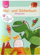 Maria Karipidou, Schmidt, Schmidt, Annika Schmidt, Imk Storch, Imke Storch - Mal- und Stickerbuch Dinosaurier