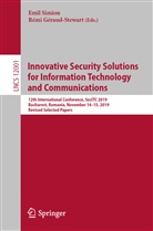 Geraud-Stewart, Géraud-Stewart, Géraud-Stewart, Rémi Géraud-Stewart, Emi Simion, Emil Simion - Innovative Security Solutions for Information Technology and Communications