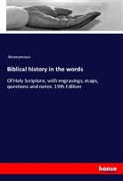 Anonymous - Biblical history in the words