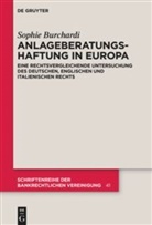 Sophie Burchardi - Anlageberatungshaftung in Europa