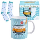 Tasse & Socken Set Bus "Weniger Alltag - Mehr Abenteuer."