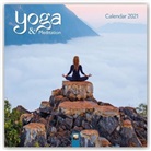 Flame Tree Publishing, Flame Tree Studio - Yoga & Meditation Wall Calendar 2021 (Art Calendar)