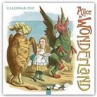 Flame Tree Publishing - Alice in Wonderland Wall Calendar 2021 (Art Calendar)