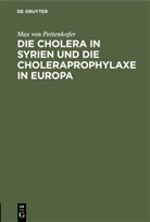 Max Von Pettenkofer - Die Cholera in Syrien und die Choleraprophylaxe in Europa