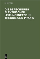 Cl. P. Feldmann, Jose Herzog, Josef Herzog, P Feldmann, P Feldmann - Die Berechnung Elektrischer Leitungsnetze in Theorie und Praxis