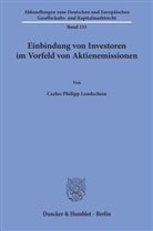 Carlos Philipp Landschein - Einbindung von Investoren im Vorfeld von Aktienemissionen