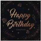 Goldenes GeburtstagsGästebuch, Goldenes GeburtstagsGästebuch - Happy Birthday Gästebuch