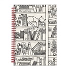 Galison - Cat on Bookshelf 6 X 8' Wire-O Journal