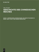Otto Franke - Otto Franke: Geschichte des chinesischen Reiches - Band 3: Anmerkungen, Ergänzungen und Berichtigungen zu Band I und II. Sach- und Namen-Verzeichnis