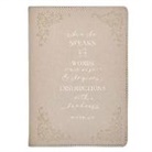 Christian Art Gifts Inc - When She Speaks Taupe Faux Leather Classic Journal